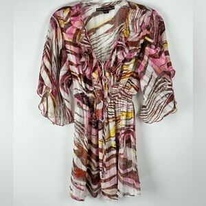 Women's Light Weight Loose Fit V-Neck Blouse